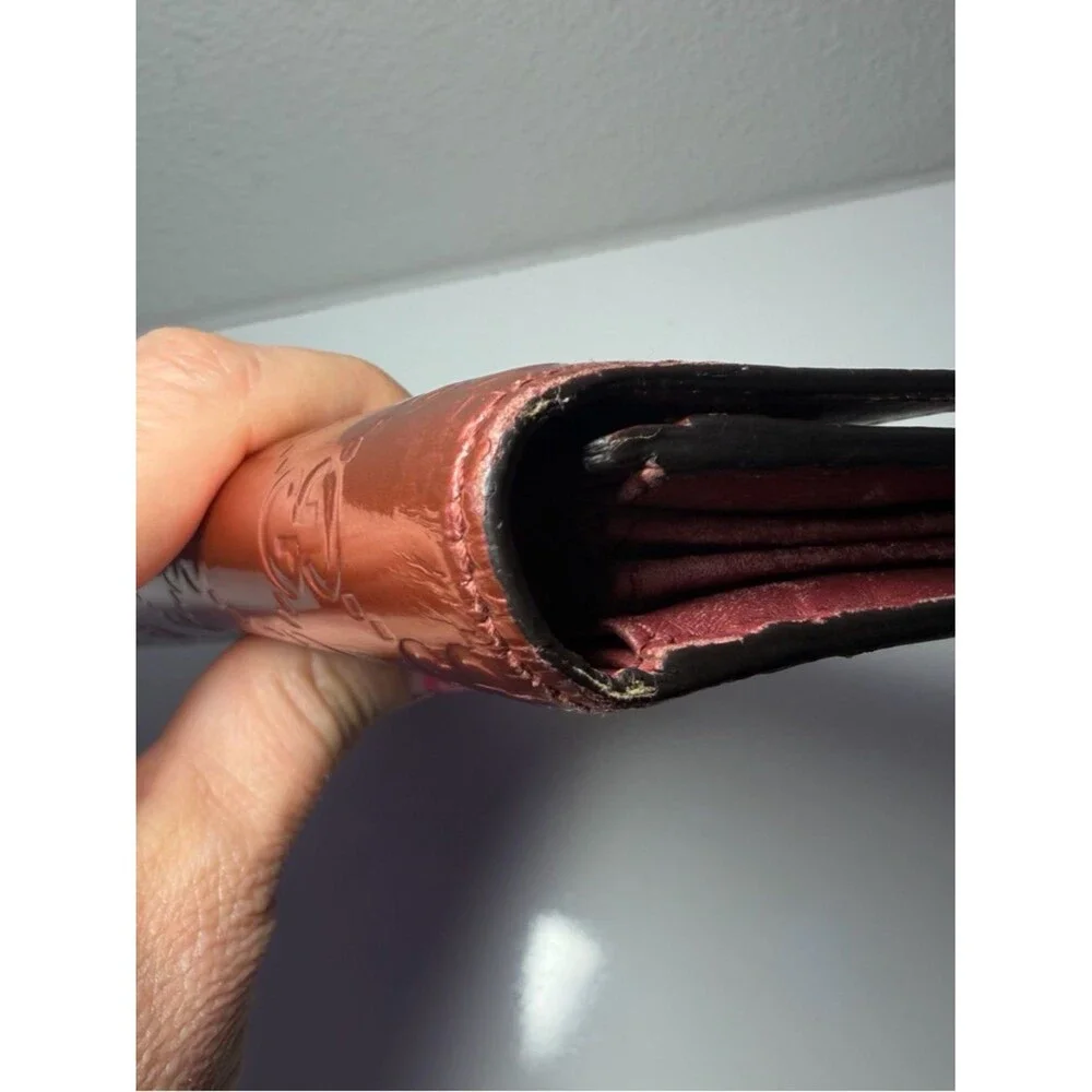 Gucci Metallic Rose Red Guccissima Continental Wallet - Picture 5 of 16